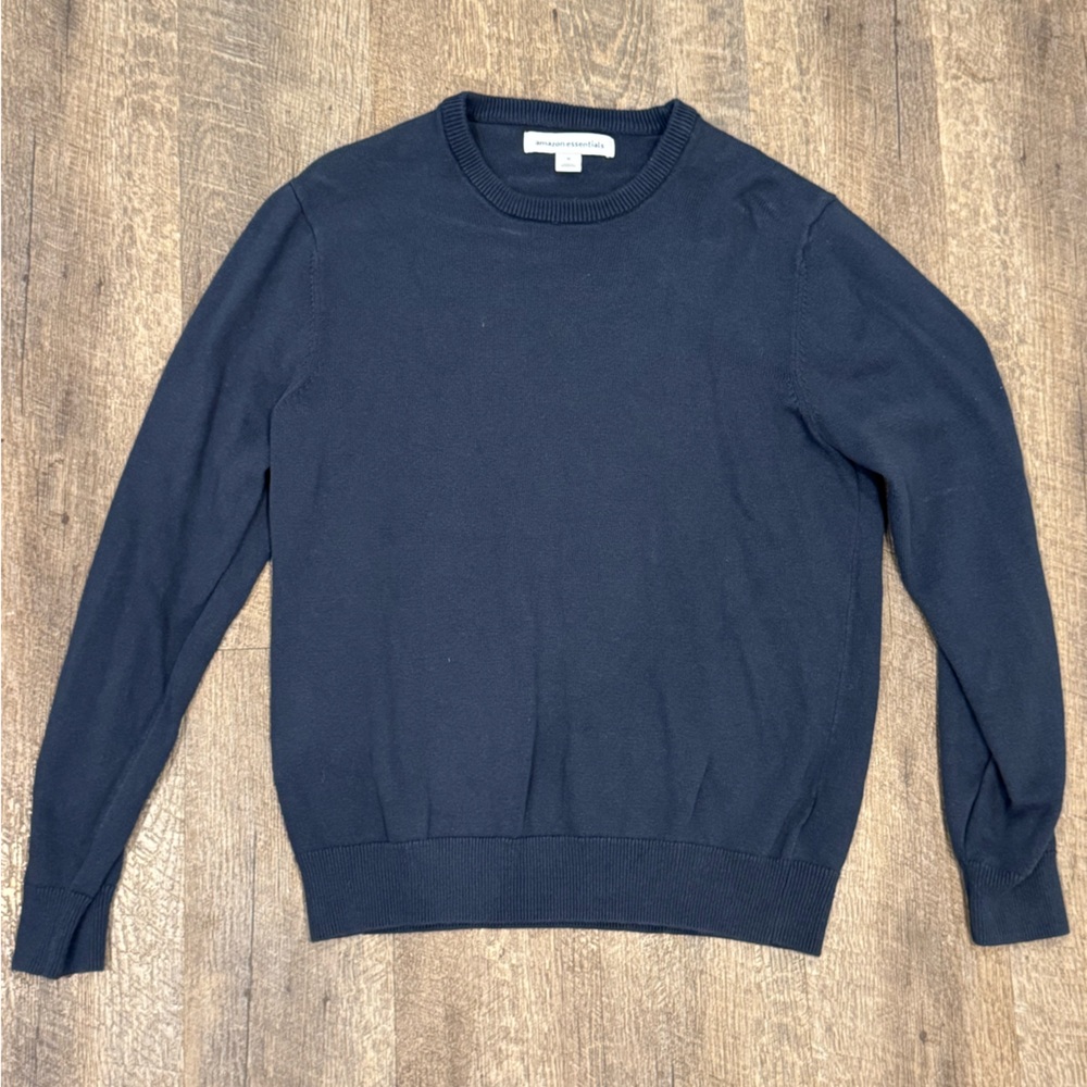 Amazon Essentials Men's Navy Blue Crewneck Sweater Size Medium
